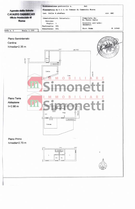 Villetta Camerata Nuova via colle santo stefano SNC