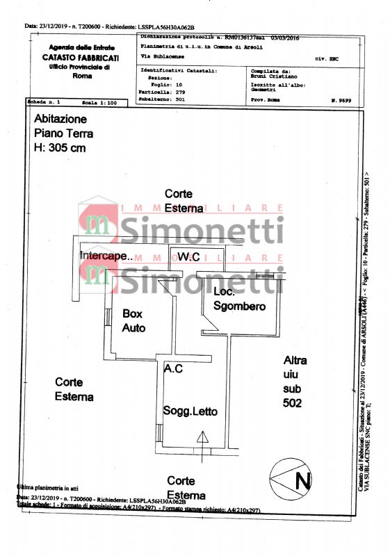 Casa indipendente Arsoli strada provinciale sublacense snc