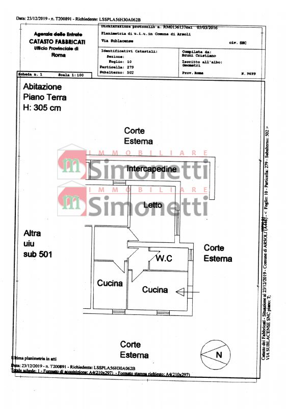 Casa indipendente Arsoli strada provinciale sublacense snc